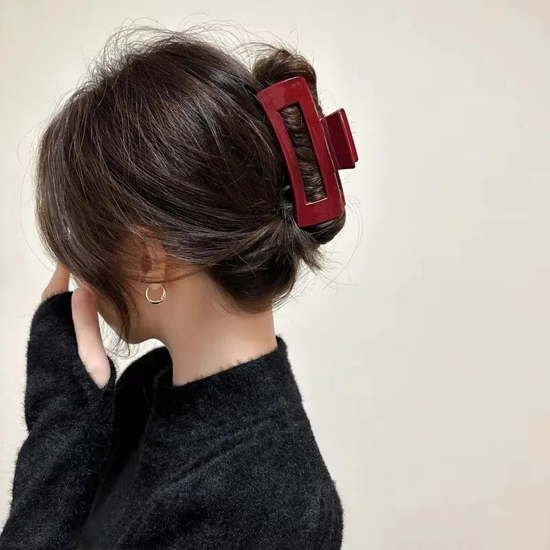 Red Crab Claw Hair Clips- Large