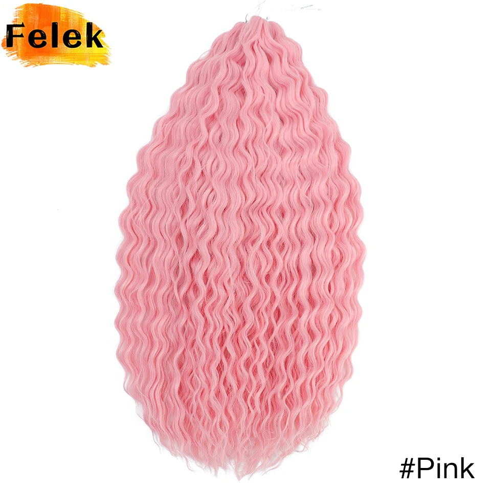 3Pcs Synthetic Ariel Water Wave Twist Curl Braiding Hair