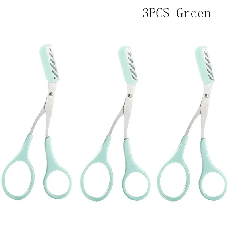 4pc Stainless Steel Eyebrow Shaping Scissors with Comb