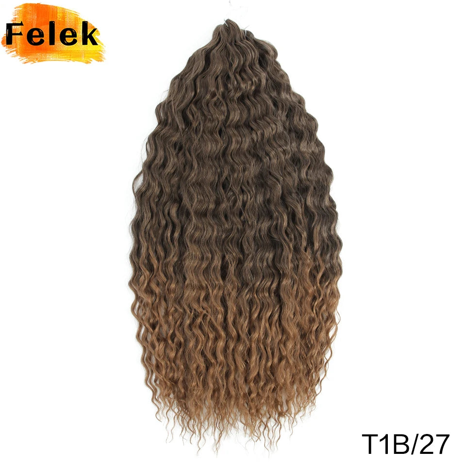 3Pcs Synthetic Ariel Water Wave Twist Curl Braiding Hair