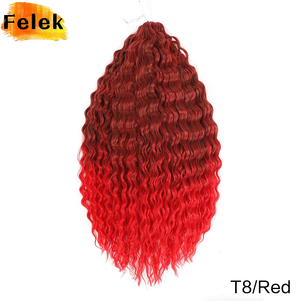 3Pcs Synthetic Ariel Water Wave Twist Curl Braiding Hair