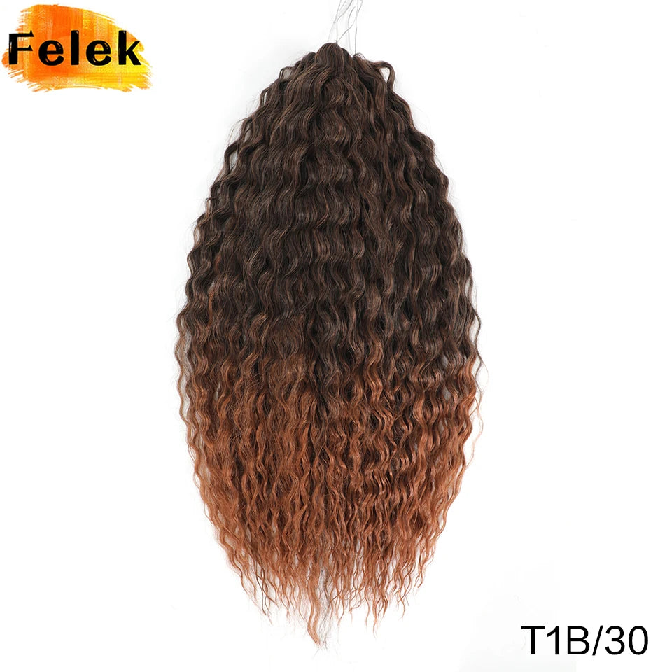 3Pcs Synthetic Ariel Water Wave Twist Curl Braiding Hair