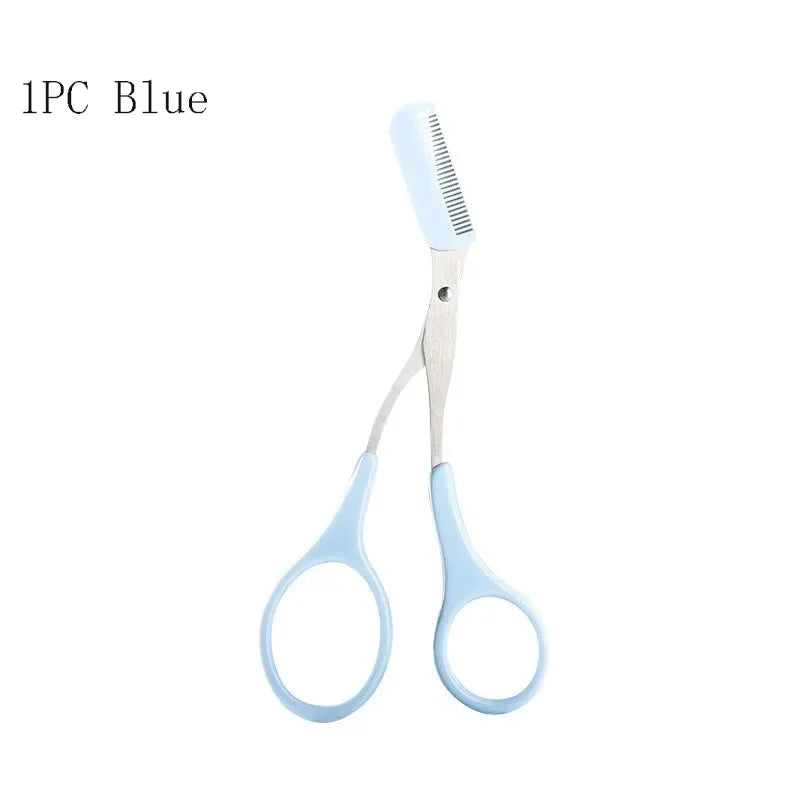 4pc Stainless Steel Eyebrow Shaping Scissors with Comb