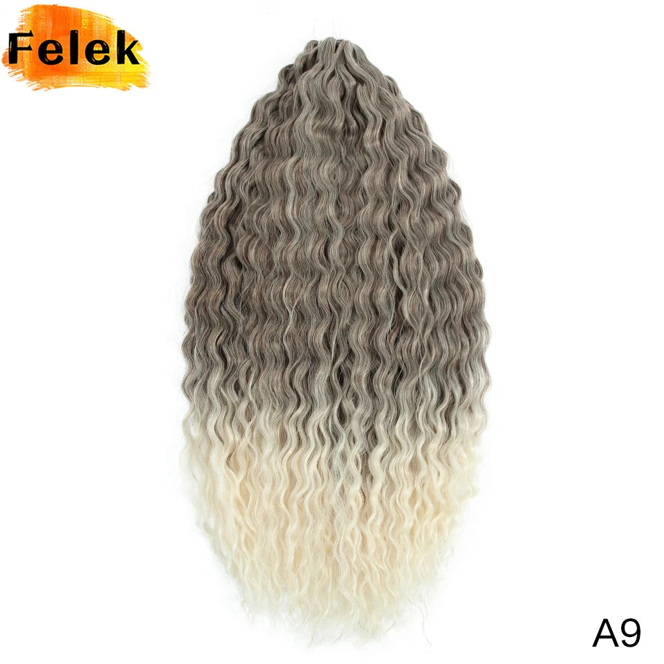 3Pcs Synthetic Ariel Water Wave Twist Curl Braiding Hair
