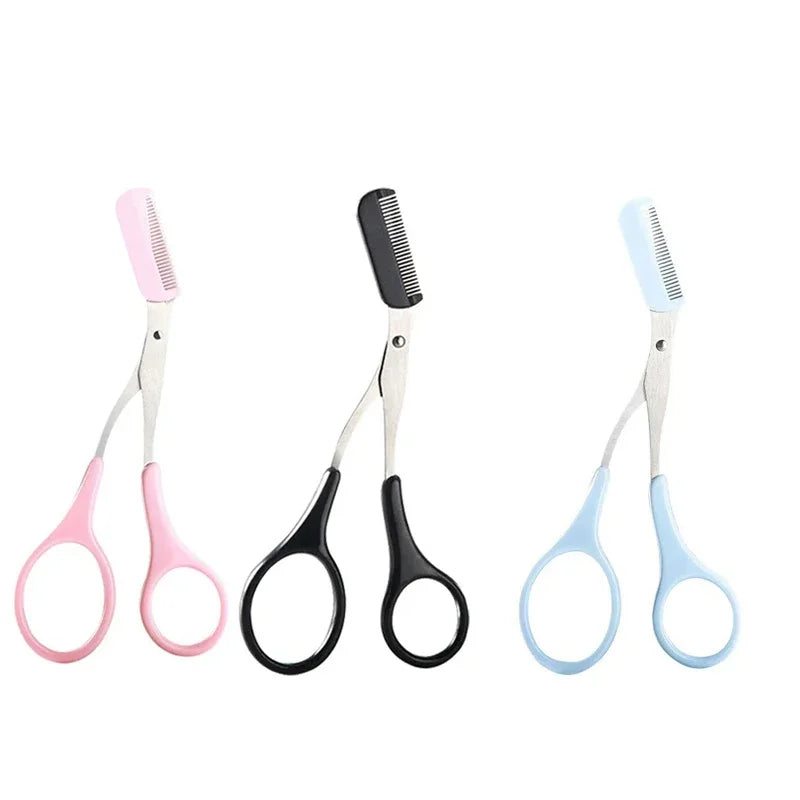 4pc Stainless Steel Eyebrow Shaping Scissors with Comb