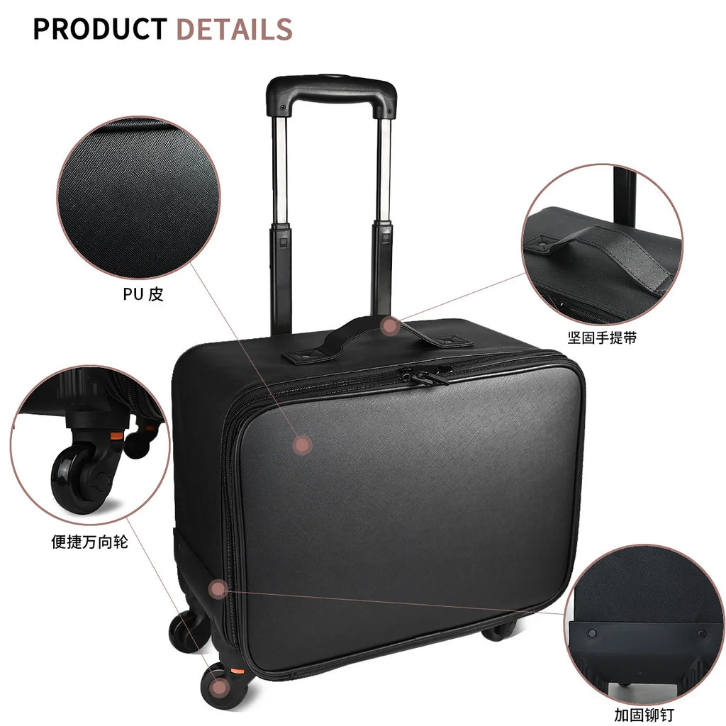 2-in-1 Cosmotology Organizer Travel Case  Train with Detachable Wheels